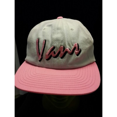 Vans Cotton Ball Cap Hat One Size Light Gray Pink  eb-59615182
